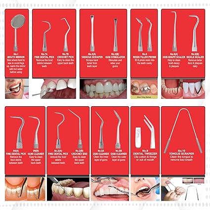 Jimy Dental Tools Set of 10Pcs