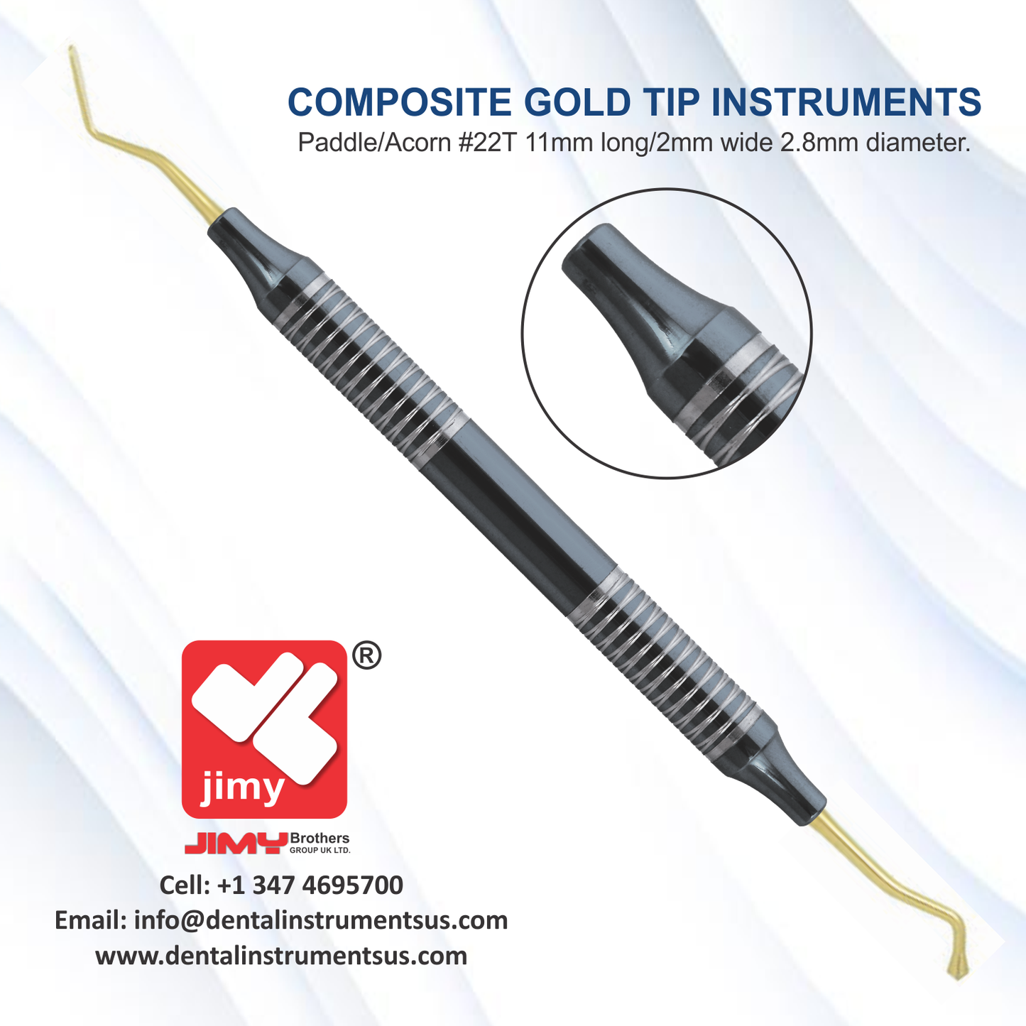 Composite Paddle/Acorn #22T 11mm long/2mm wide 2.8mm diameter