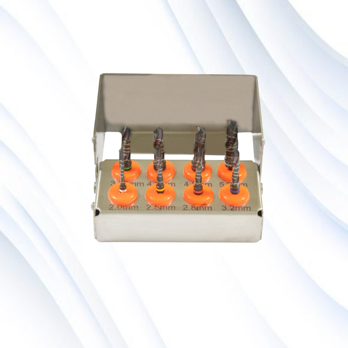 JED-280 Dental Drills Implant Kit of 8 Pcs Black Coated